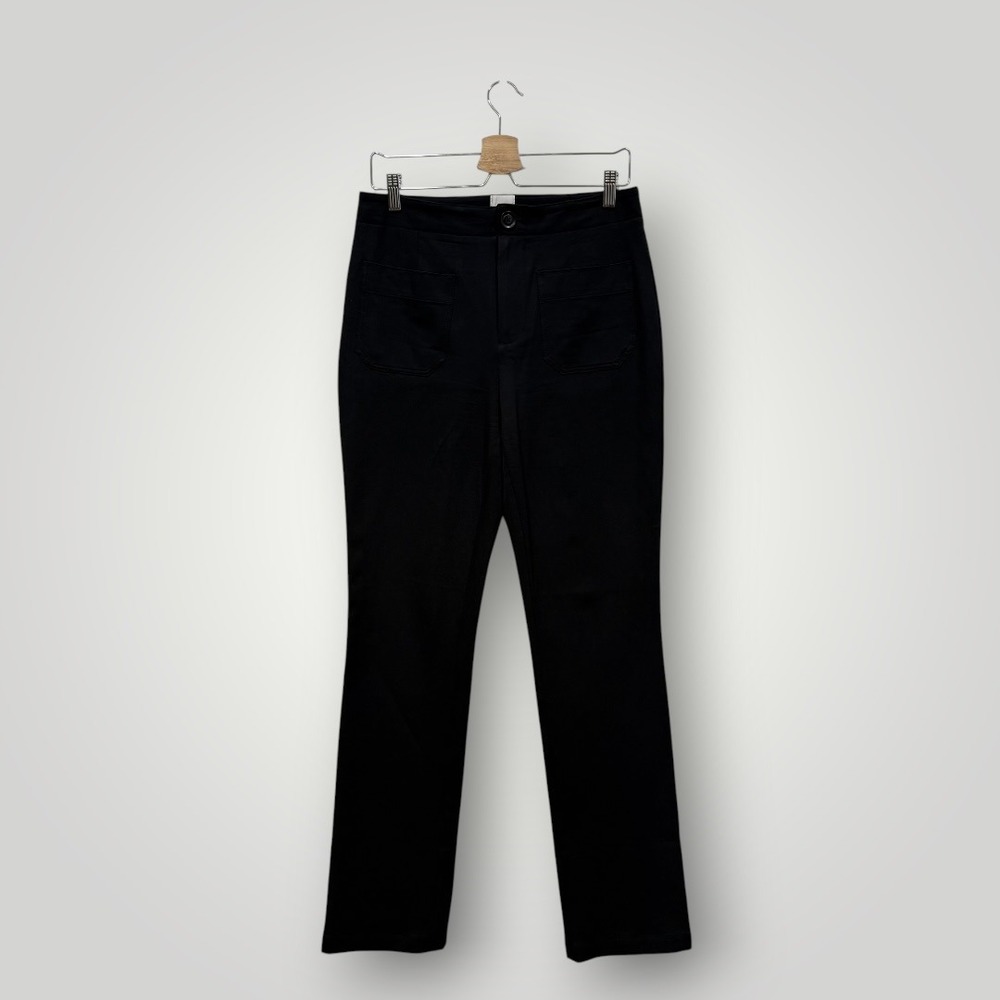 Maeve Anthropologie Black Colette Cropped Wide Leg Pants Size 30